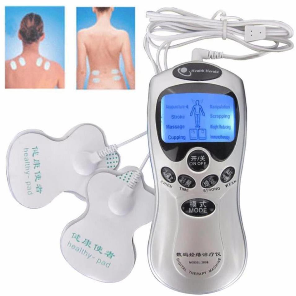 ✅ [BH 6 THÁNG] Máy Massage Dán Xung Điện 4 Miếng Dán Digital Therapy Machine SYK-208 (Mát xa, Massa) - VT0089