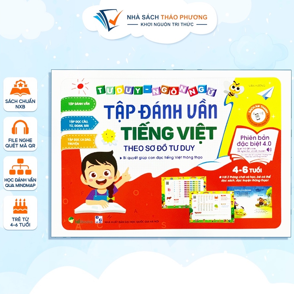 Sách - Tập đánh vần Tiếng Việt theo sơ đồ tư duy phiên bản mới 4.0 