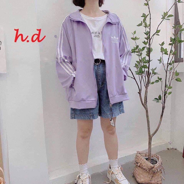 Áo khoác nỉ ba rót ba màu lô gô chữ ngực HĐ12