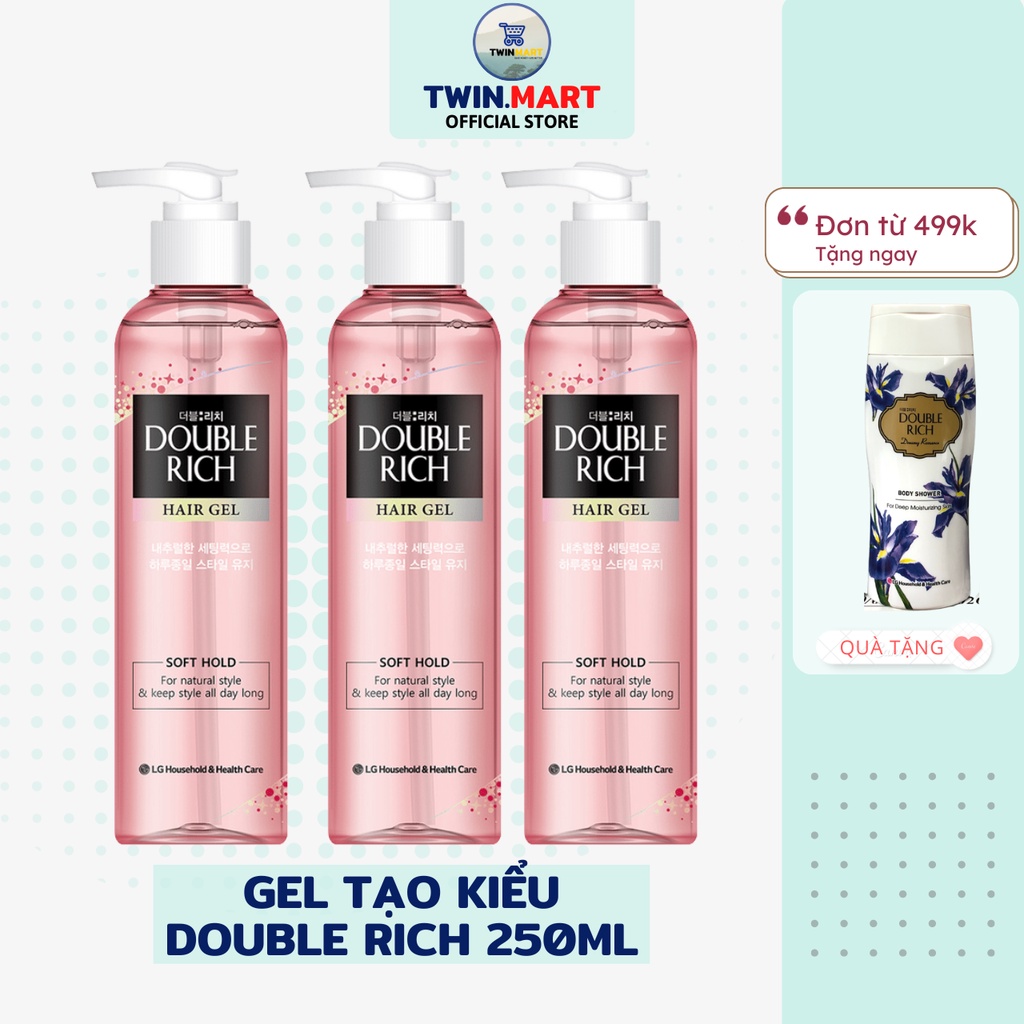 Gel Tạo Kiểu Double Rich Soft Giữ Nếp Tự Nhiên 250ml