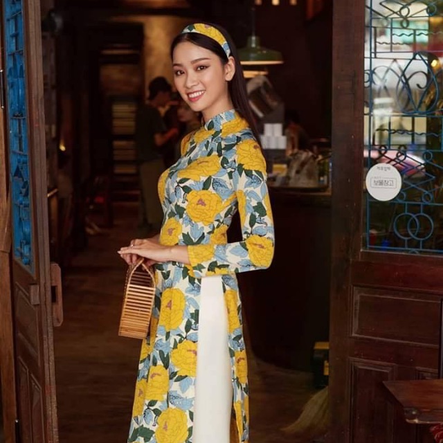 Áo dài hoa nhí