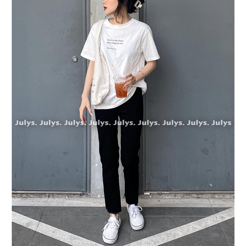 Quần jeans đen ống đứng Julys (ảnh THẬT kèm video)