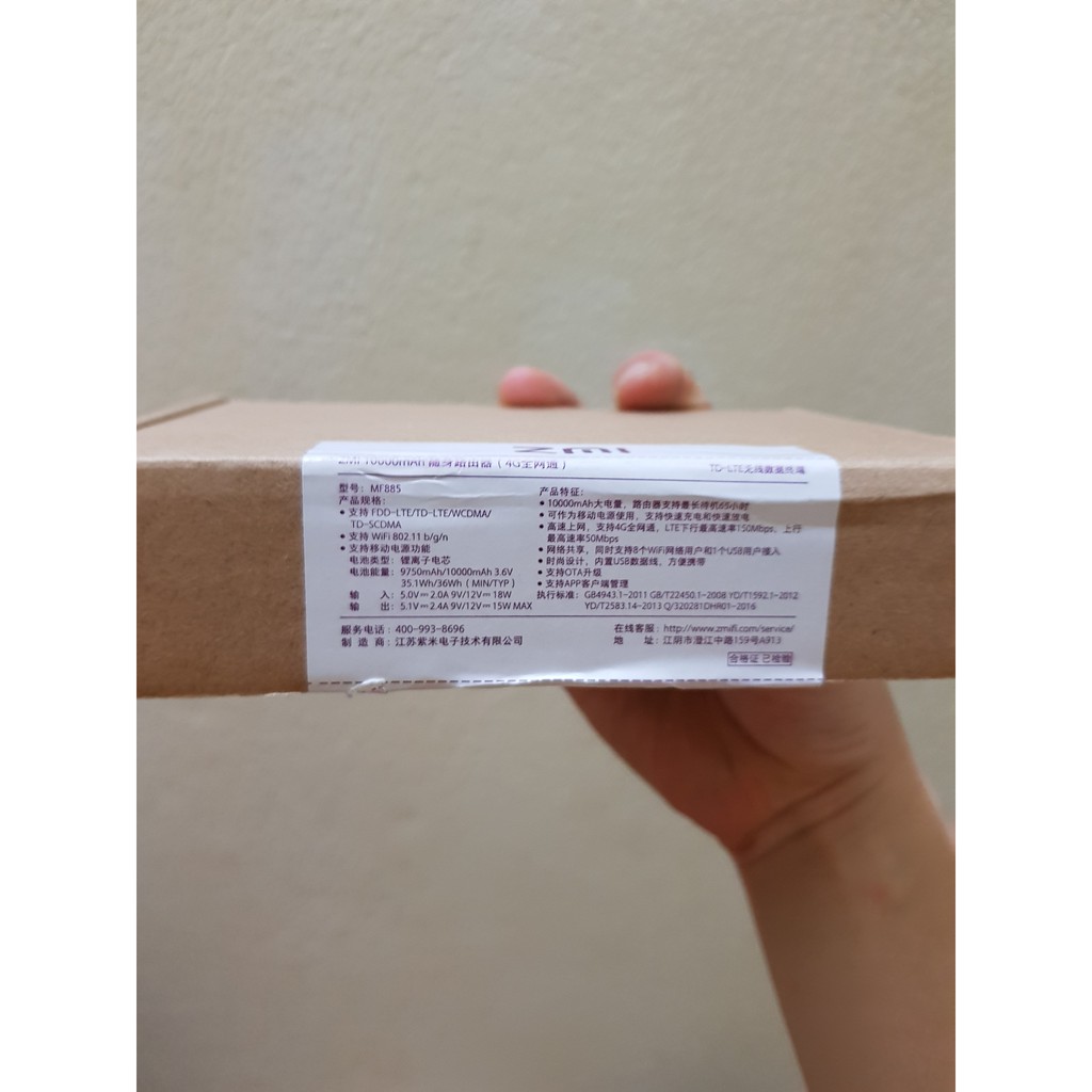 Bộ phát Wifi 4G Xiaomi ZMI MF885 kèm sạc dự phòng 10000mAH - Cục phát ZMI MF885 - Cục phát wifi từ Sim 3G/4G