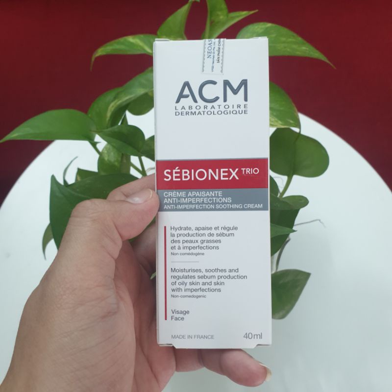 Kem dưỡng giảm mụn mờ vết thâm ACM Sebionex Trio Anti-Imperfection Soothing Cream 40ml