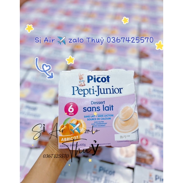 ( ✈️ đủ bill date 11/23) Váng gạo Picot cho bé dị ứng sữa 6 tháng (Air Pháp) lốc 400g