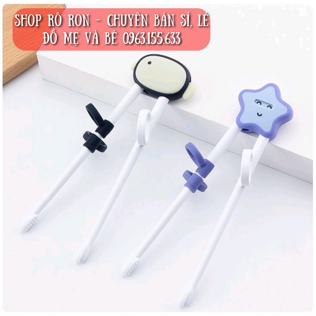 Đũa tập ăn SWEET BABY - Đũa xỏ ngón cho bé - Shop Rô Ron