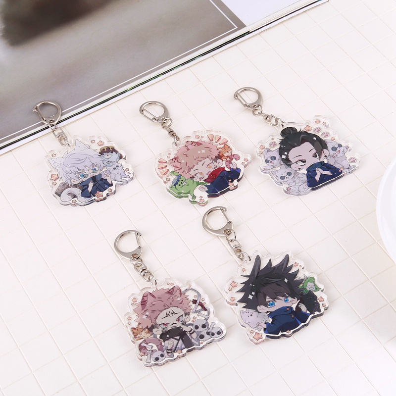 Móc Khóa Acrylic Hình Jujutsu Kaisen Satoru Gojou Itadori Yuuji Fushigura Megumi Nobara Kugisaki