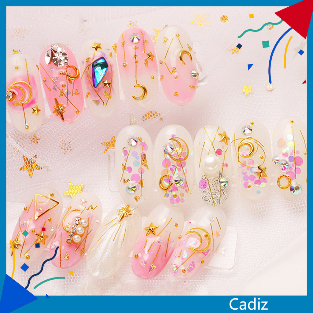 [Hàng mới về] Hộp kim sa trang trí móng tay nghệ thuật xinh xắn thời trang