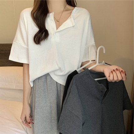 SUXI Áo Thun Thể Thao Tay Ngắn Màu Sắc Đơn Giản Dễ Phối Đồ Thời Trang Mùa Hè Cho Nữ