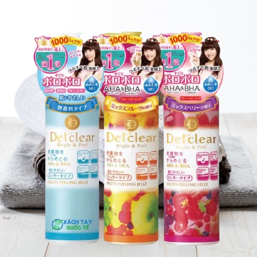 Tẩy Tế Bào Chết Detclear  Nhật Bản Chứa AHA Và BHA Làm Sạch Bụi Bẩn Trên Da Không Gây Bít Tắc Lỗ Chân Lôn