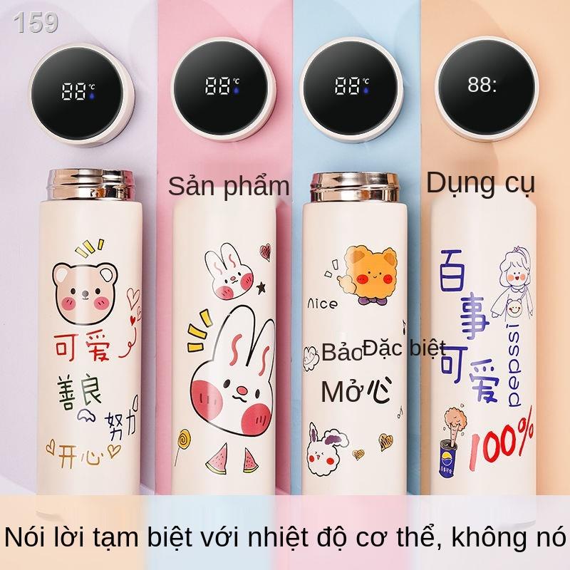 ✙Cốc giữ nhiệt thông minh nữ cốc nước ngọt dễ thương xu hướng sáng tạo cá tính Cô gái đơn giản Mori series cốc trà dung