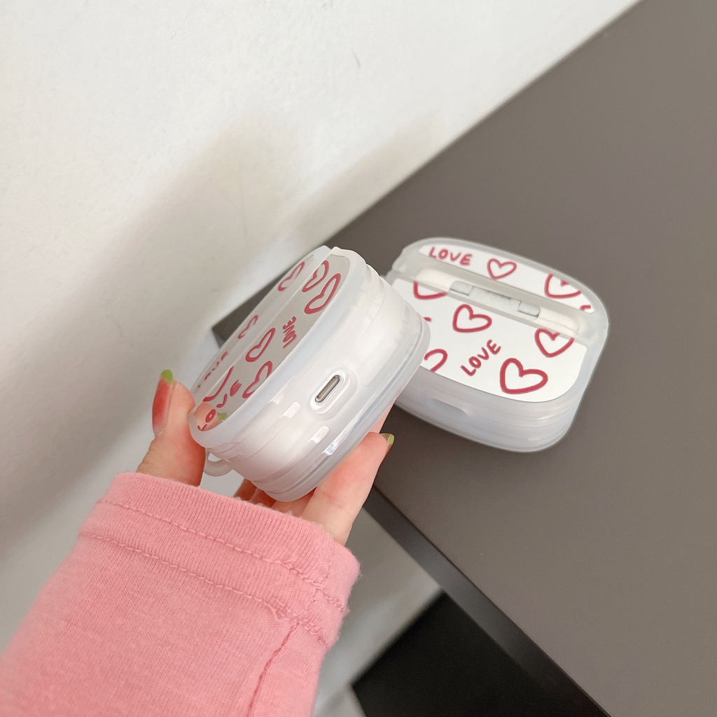 Ốp Bảo Vệ Hộp Đựng Tai Nghe Airpods 1/2/Pro/3 Kèm Móc Khóa Xinh Xắn