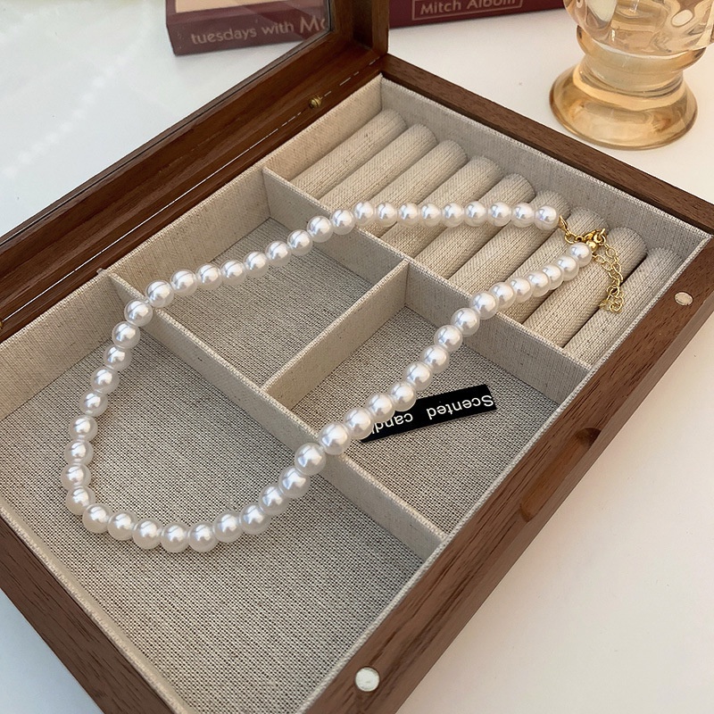 Vòng Cổ Choker Đính Ngọc Trai Thời Trang Cho Nữ