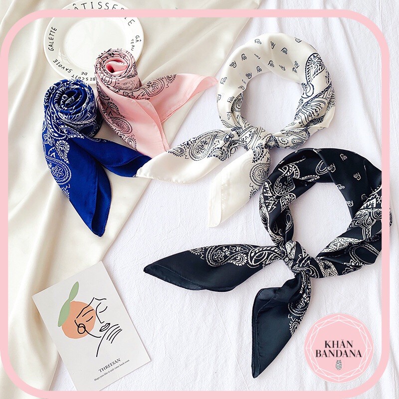 Khăn lụa bandana đẹp lạ size 70x70cm