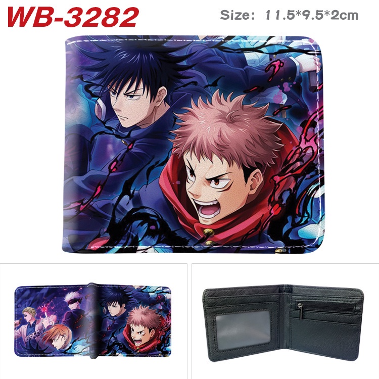 Ví ngắn họa tiết hoạt hình Jujutsu Kaisen Itadori Yuji Gojo Satoru Nanami Kento cho nam và nữ