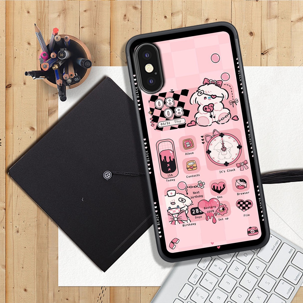 Ốp Lưng IPHONE X/XS - XR - XSMAX, In Hình Gấu Cute, màu sắc bắt mắt.