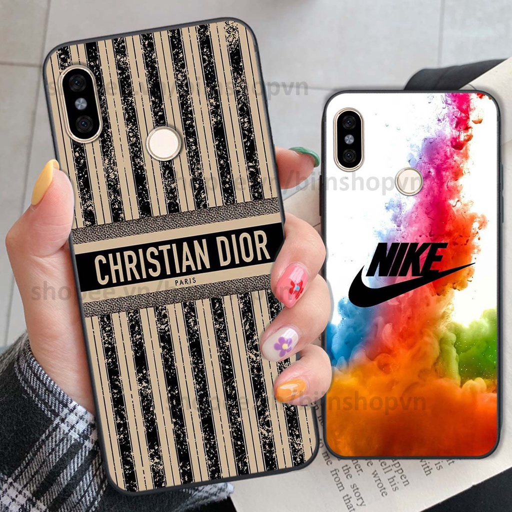 Ốp Xiaomi Mi A2 in hình thương hiệu nhiều màu sắc thể thao cá tính thời trang