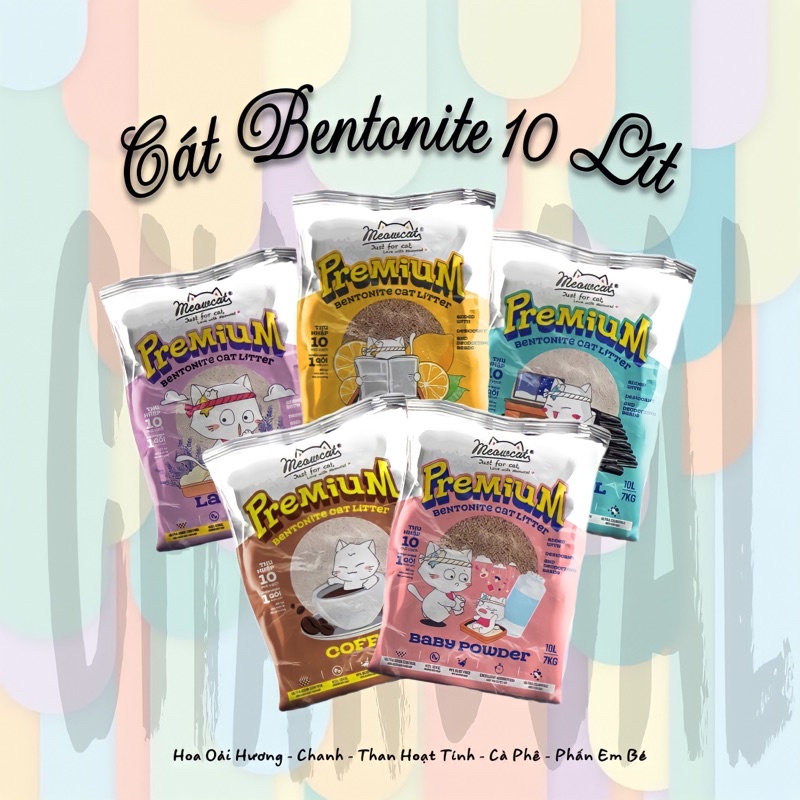 Meowcat - Cát vệ sinh cho mèo Bentonite 7Kg (nhiều mùi)