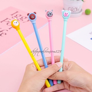 Bút bi hình gấu heo thỏ mèo siêu cute bút hoạt hình bút dễ thương
