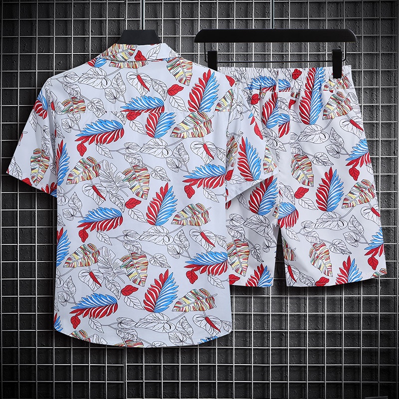 Bộ Áo Sơ Mi Polo Ngắn Tay + Quần Short Cá Tính Dành Cho Nam