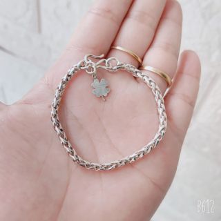 Lắc tay bạc dây dừa dày dặn cho bé