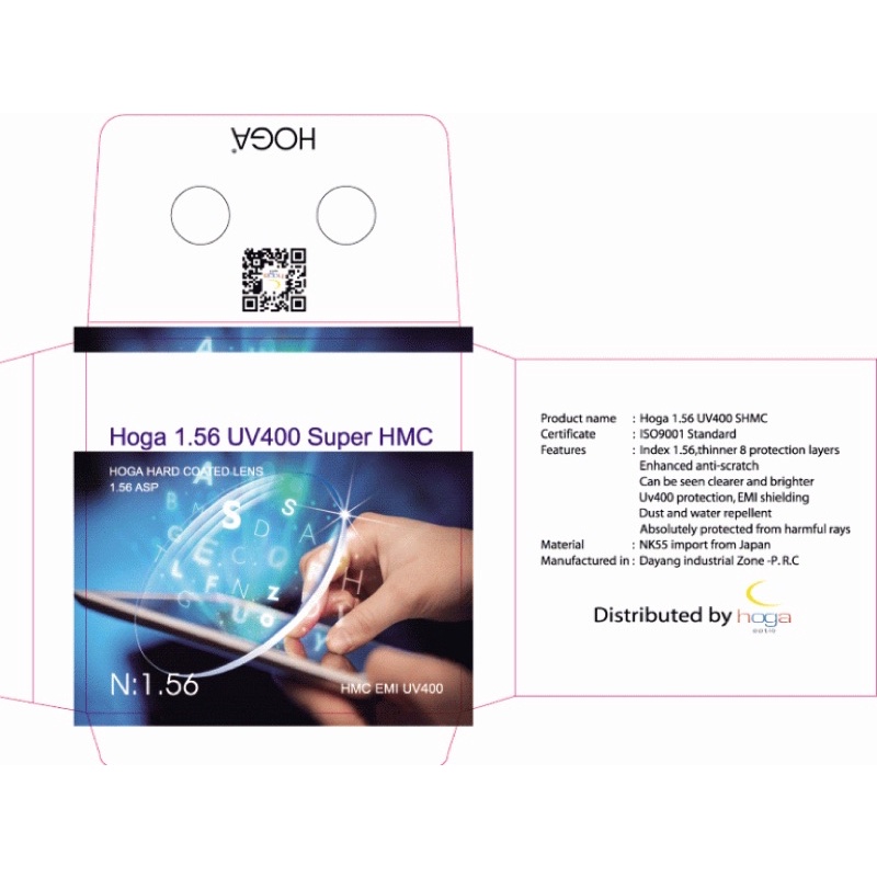 Tròng kính hoga 1.56 uv400
