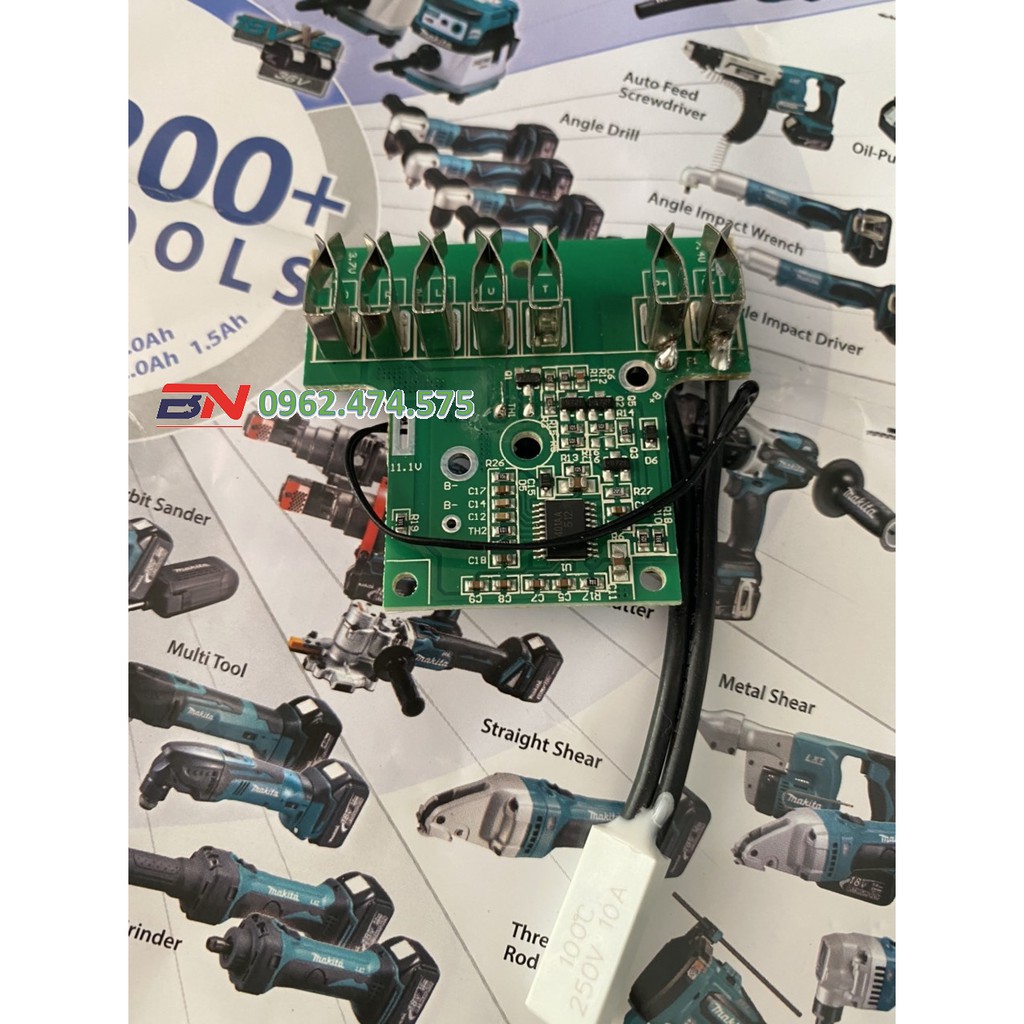 Vỏ, mạch pin Hitachi BSL1430 14V zin, nhận sạc zin. BN.