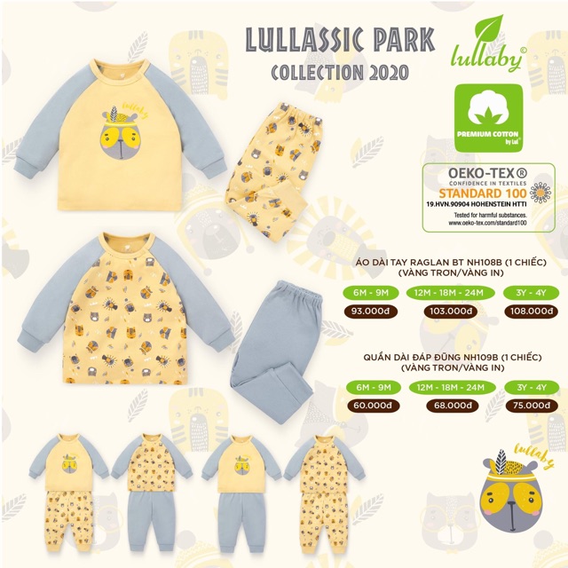 Set 2 bộ/ quần bé trai Lullaby sale 2x%