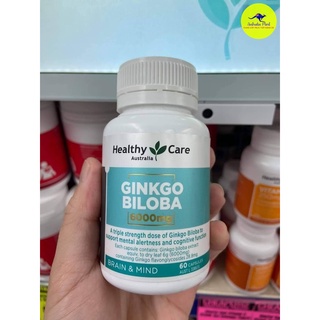 Viên Uống Bổ Não Healthy Care Ginkgo Biloba Úc 6000mg Hỗ Trợ Tăng Tuần Hoàn Máu Não, Cải Thiện Nhận Thức, Trí Nhớ 60 Viê