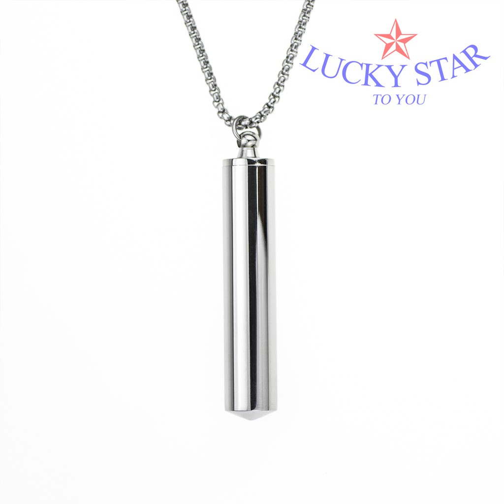 Dây chuyền nam trụ rỗng lớn 6,3cm thời trang độc đáo