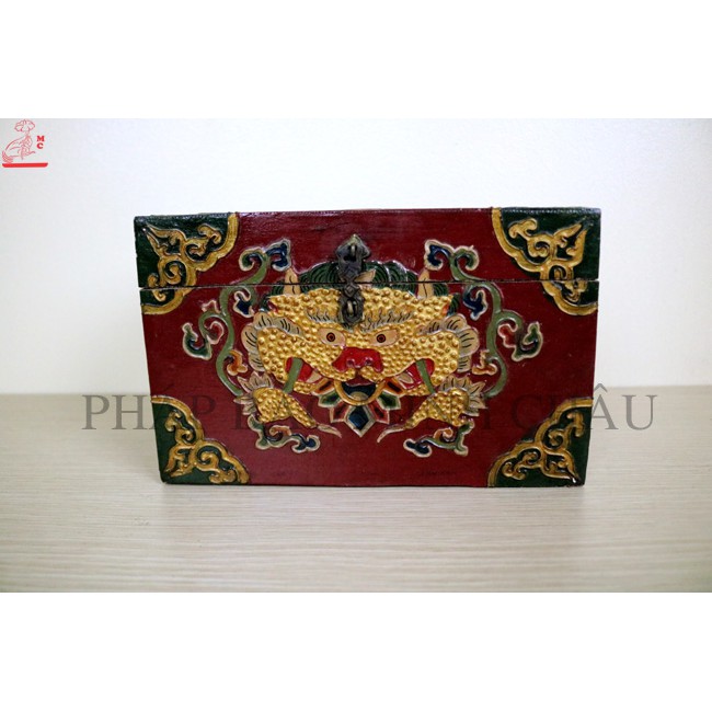 [PHÁP BẢO MINH CHÂU] HỘP ĐỰNG ĐỒ GỖ NEPAL (23x12x15) (HỘP ĐỰNG PHÁP KHÍ, THUỐC PHÁP, KINH SÁCH,...)