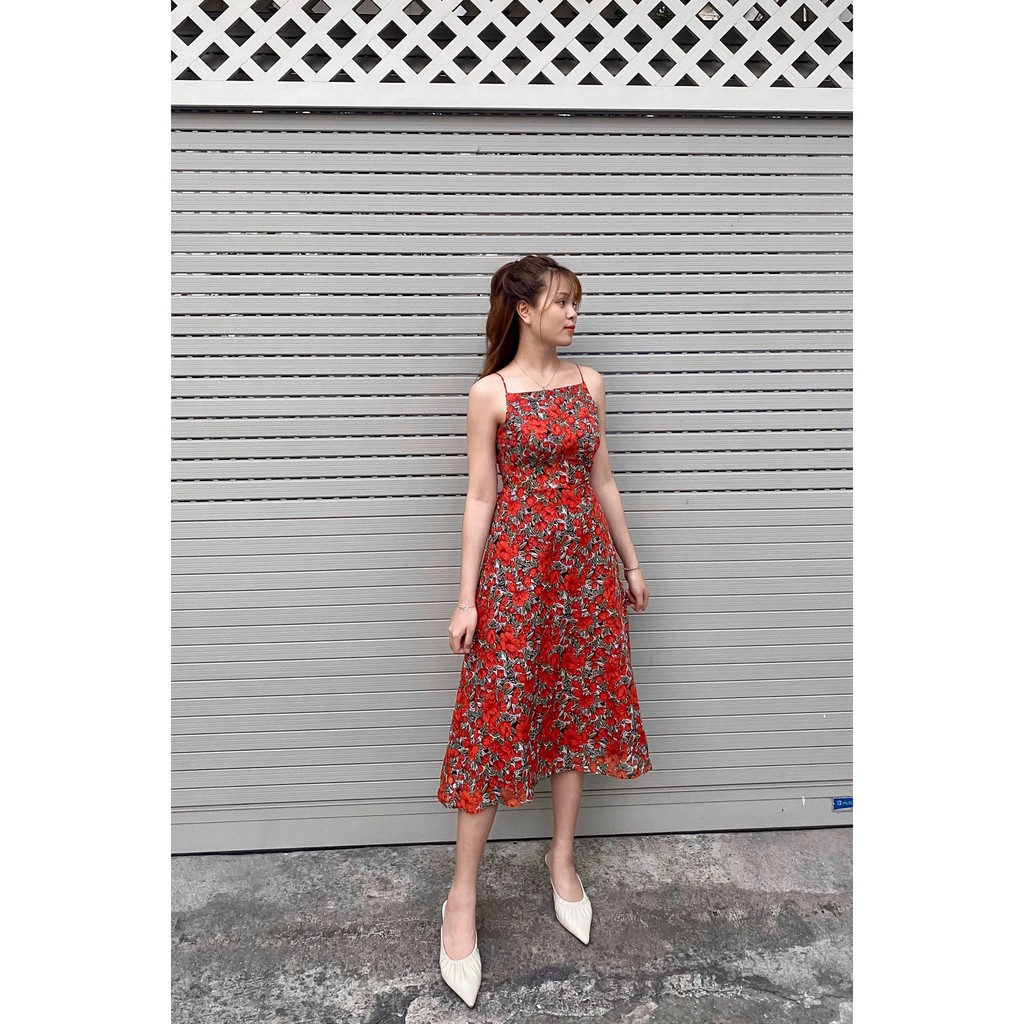 [Mã FAMALLT5 giảm 15% đơn 150k] OLV - Đầm hoa Rose Slip Dress