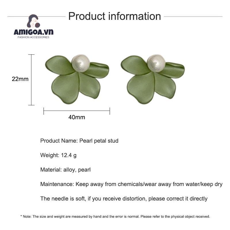 ✨✨Bông Tai Đinh Tán Hình Cánh Hoa Cánh Hoa Siêu Nữ Tính S925