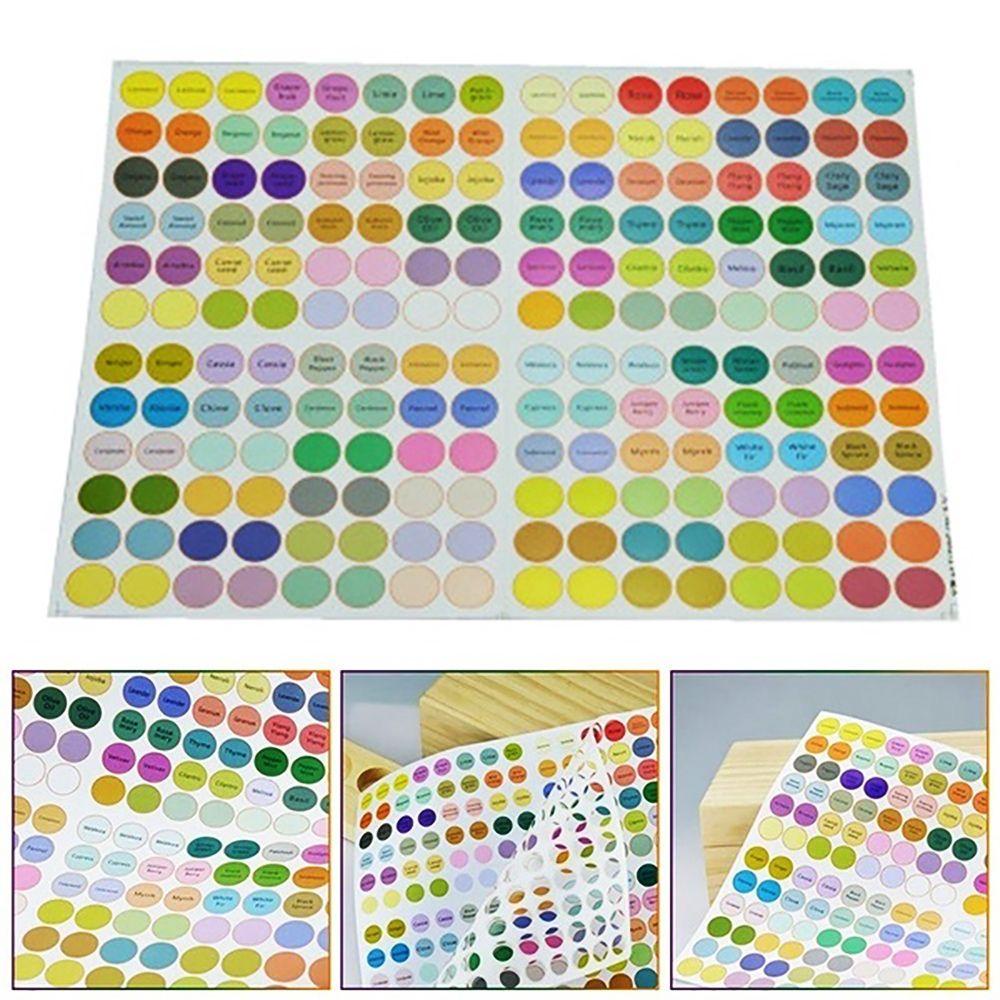 Nhãn Dán Nắp Chai Lọ Hình Tròn Chống Rơi Thiết Kế Dễ Thương