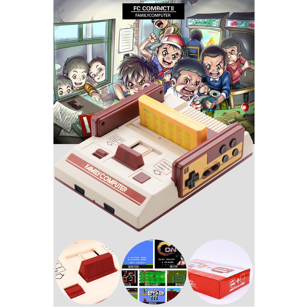Máy game FC Compact có chơi game hơn 500 trò chơi không lập lại trong máy + Băng 132 trò