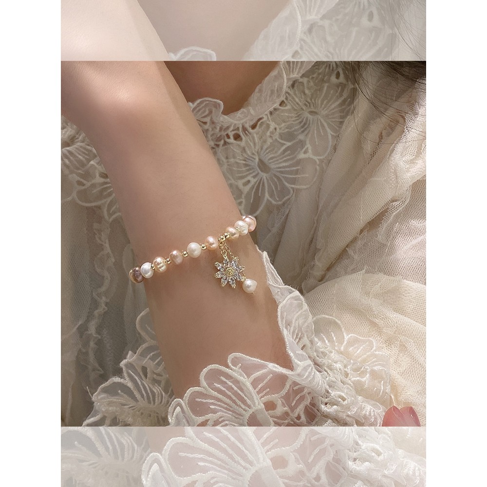 Vòng Đeo Tay Mạ Vàng Đính Đá Ngọc Trai Thời Trang Dành Cho Nữ | BigBuy360 - bigbuy360.vn