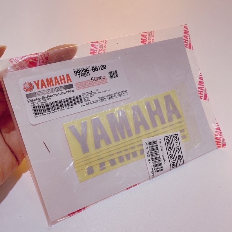 Decal tem chữ YAMAHA 12x2,8cm cao cấp Chính hãng Yamaha