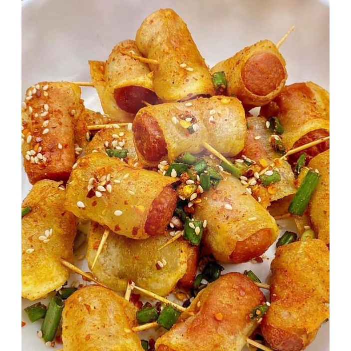 Xúc xích đức bịch 10 cây 500gr hãng DNA / Kitkool (xúc xích xông khói)