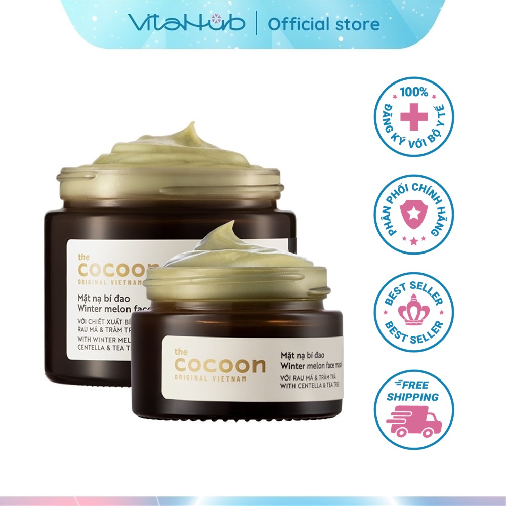 Mặt nạ chiết xuất bí đao cho da dầu mụn Cocoon 30ml/100ml