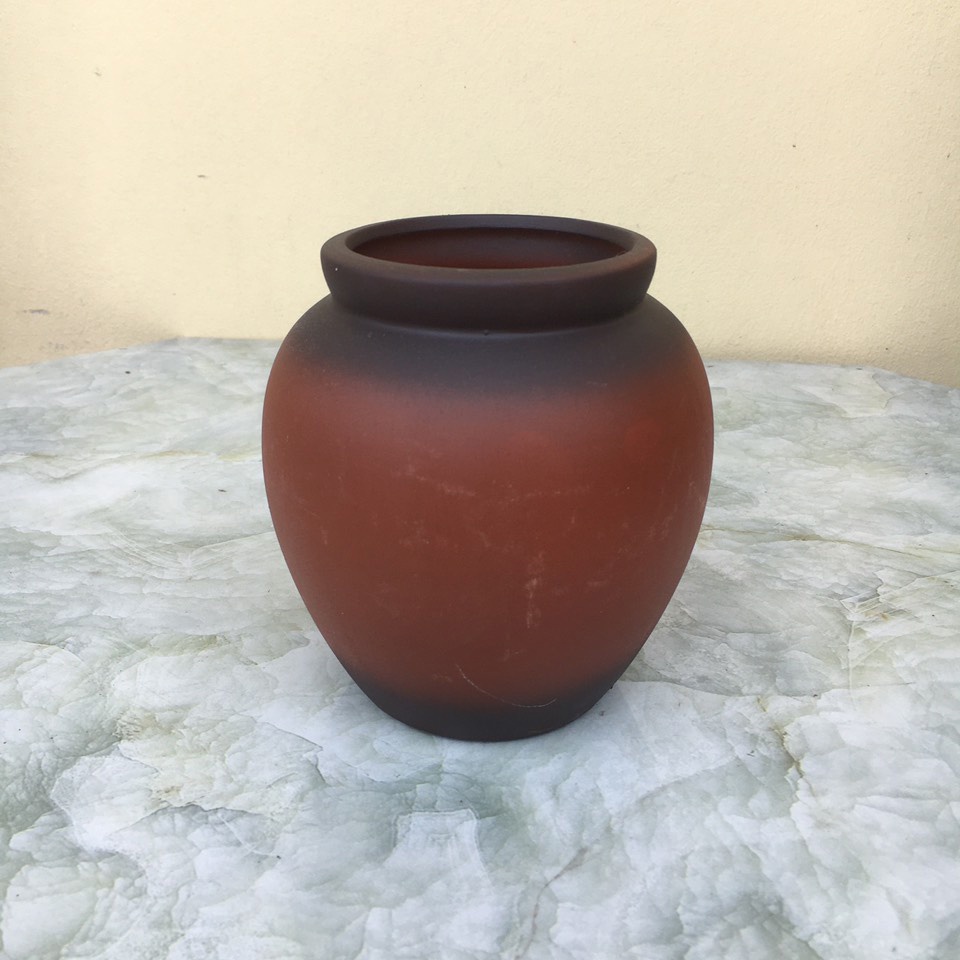 Chậu bonsai Chum đỏ đất nung gốm Bát tràng 1 size BM-183