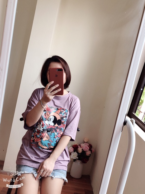 [12] Áo thun đẹp⚜️FREESHIP⚜️ Áo thun nữ unisex hình MICKEY Áo thun nu quang chau | BigBuy360 - bigbuy360.vn