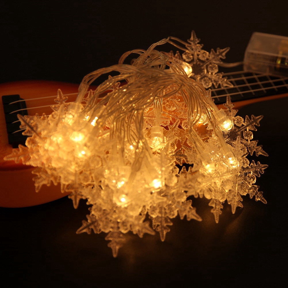 Dây Đèn LED Hình Bông Tuyết Trang Trí Giáng Sinh