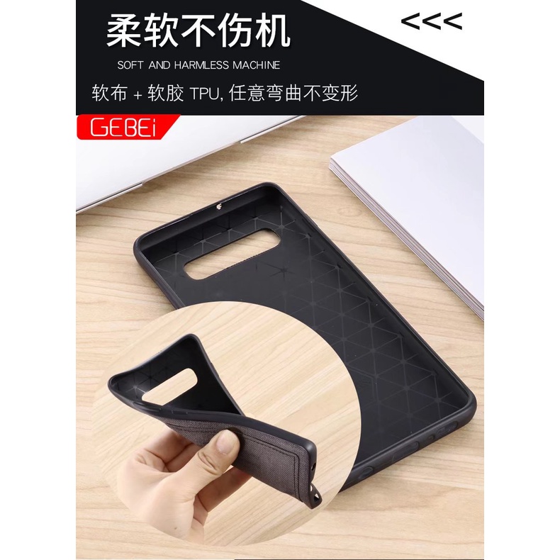 Ốp Điện Thoại Vải Mềm Chống Sốc Chống Trầy Có Ngăn Đựng Thẻ Cho samsung galaxy s10 plus s9
