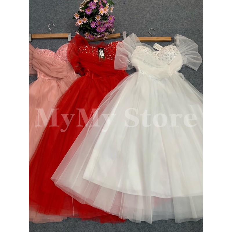 [Mã FAGREEN245 giảm 10% tối đa 30K đơn 99K] ĐẦM XOÈ PHỒNG CÔNG CHÚA LƯỚI CHÉO NGỰC ĐẮP KIM SA - MS282V | BigBuy360 - bigbuy360.vn