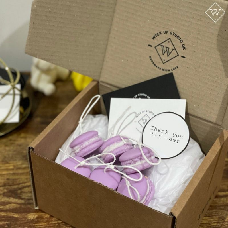 Nến thơm tạo hình macaron cỡ nhỏ nhiều màu sắc, decor