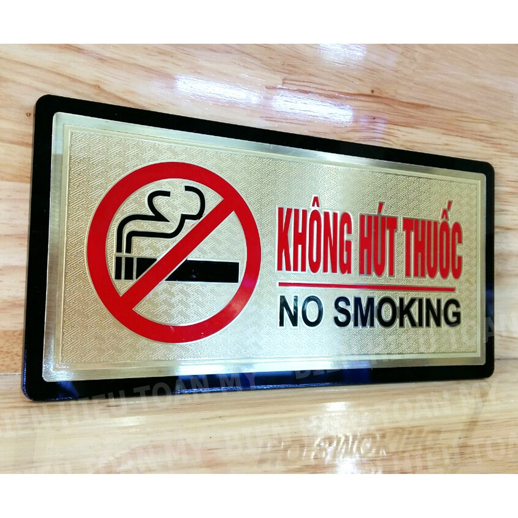 Biển Không Hút Thuốc bằng đồng