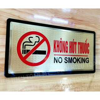Biển Không Hút Thuốc bằng đồng