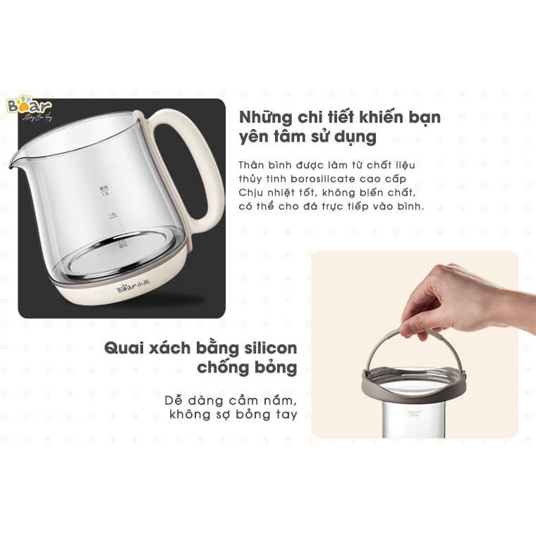 Máy Pha Trà Bear SUBE011 - Bản Quốc Tế Tiếng Anh - Hàng chính hãng