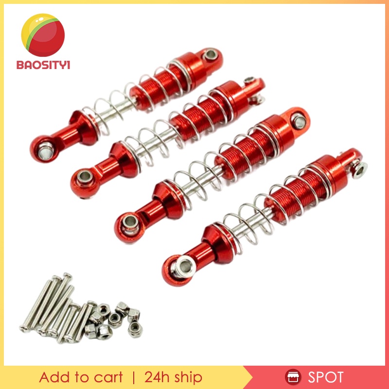 Set 1 / 4 Phuộc Giảm Xóc Bằng Kim Loại Nhôm Thay Thế Cho Xe Hơi Điều Khiển Từ Xa MN D90 D91 99S WPL C14 C24 1 / 12
