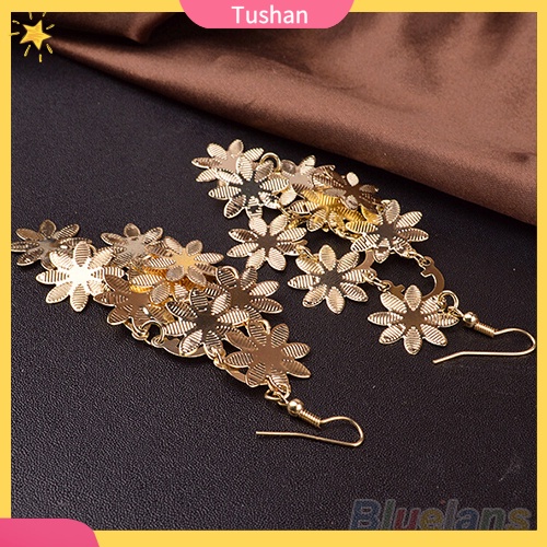 Bông Tai Hợp Kim Hình Hoa Tuyết Nhiều Lớp Phong Cách Cổ Điển